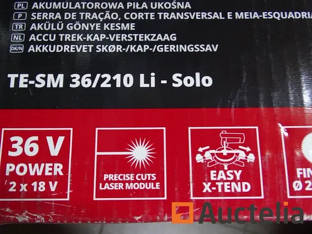 Verstekzaag draadloos einhell te-sm 36/210 li - solo - afbeelding 6 van  10