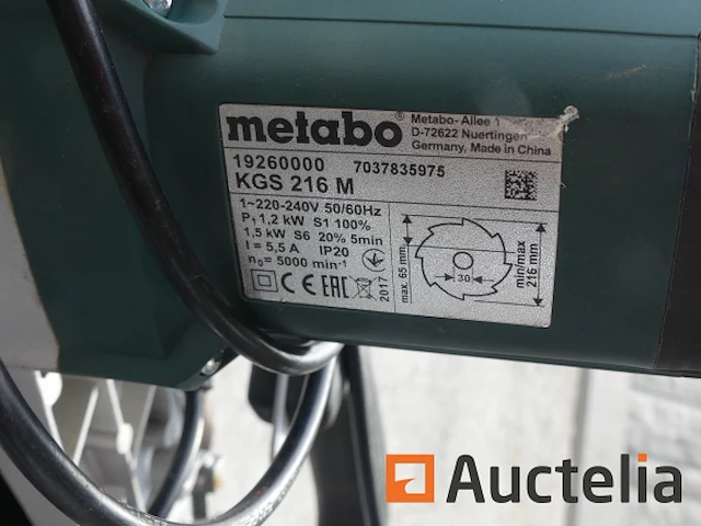 Verstekzaag metabo kgs216m - afbeelding 5 van  5