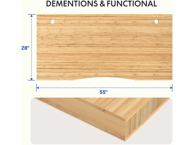 Verstelbaar elektrisch bureau 140 x 70 cm - afbeelding 11 van  12