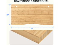 Verstelbaar elektrisch bureau 140 x 70 cm - afbeelding 11 van  12