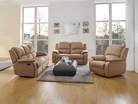 Verstelbare 3-zitsbank in microvezel - taupe - afbeelding 2 van  7