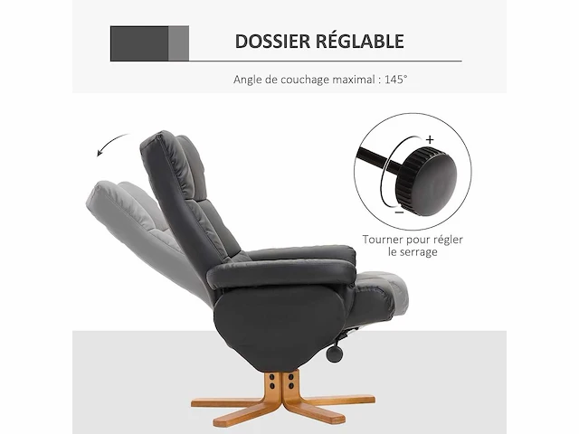 Verstelbare fauteuil lounge chair - voetensteun - afbeelding 4 van  9