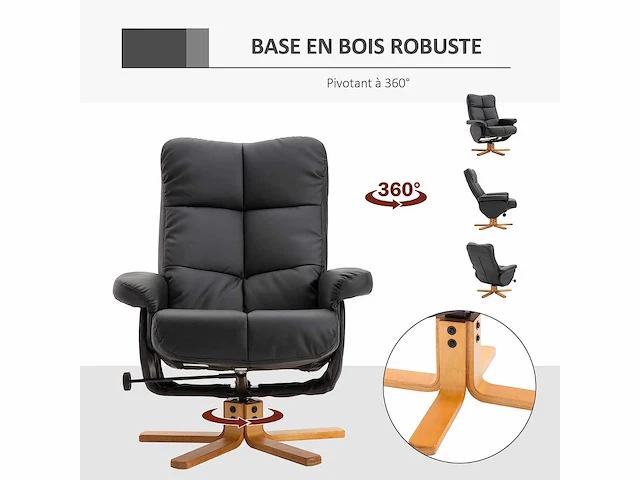Verstelbare fauteuil lounge chair - voetensteun - afbeelding 7 van  9