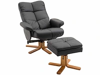 Verstelbare fauteuil lounge stoel met voetensteun - afbeelding 3 van  10