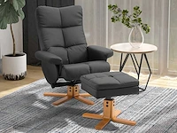 Verstelbare fauteuil lounge stoel met voetensteun - afbeelding 6 van  10