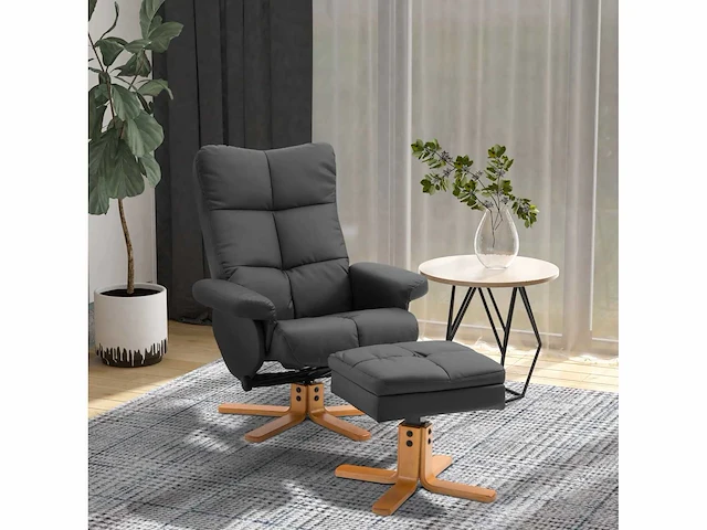 Verstelbare fauteuil lounge stoel met voetensteun - afbeelding 7 van  10