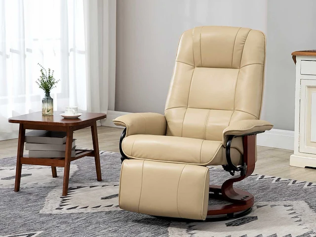Verstelbare fauteuil met verstelbare voetsteun en 360° draaibaar - afbeelding 1 van  8