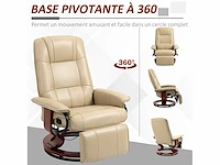 Verstelbare fauteuil met verstelbare voetsteun en 360° draaibaar - afbeelding 6 van  8