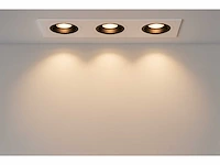 Verstelbare inbouwspot (ep-3) – gu10 – wit/zwart – verstelbare binnenring (x10) - afbeelding 1 van  5