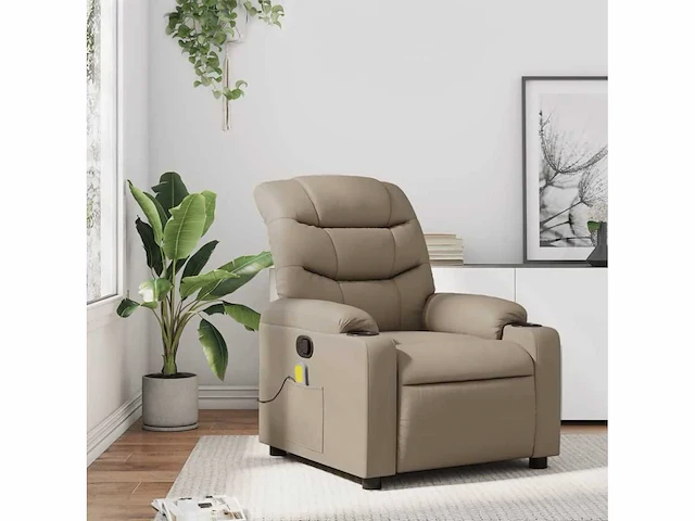 Verstelbare massagestoel - cappuccino kunstleer - afbeelding 2 van  9
