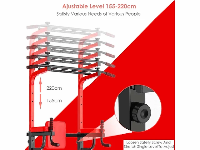 Verstelbare optrekstang, power tower - verstelbaar - afbeelding 4 van  7