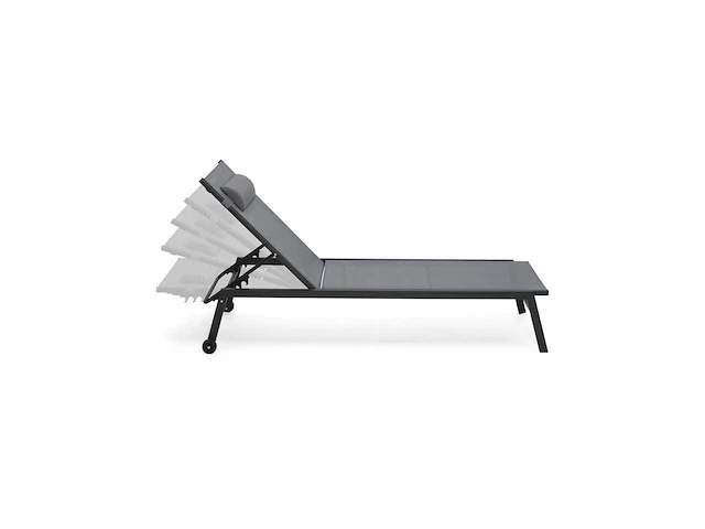 Verstelbare wipstoeltjes - 5 standen in antracietgrijs aluminium - set van 2 - afbeelding 6 van  9