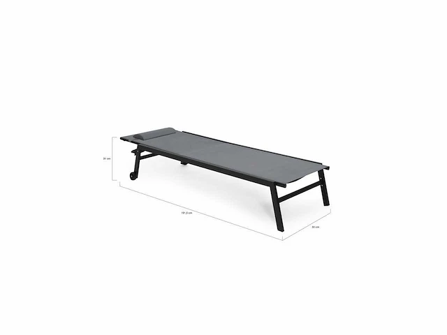 Verstelbare wipstoeltjes - 5 standen in antracietgrijs aluminium - set van 2 - afbeelding 8 van  9