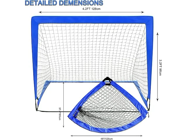 Vertelife-pakket van 2 voetbaldoelen met 2 opvouwbare kapiteinsarmbanden - afbeelding 3 van  3