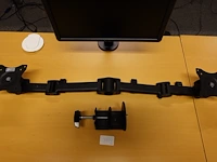 Vertical mounted dual monitor base, with 2x 17" dell monitor + arm for dual monitors horizontal + 2de voet - afbeelding 2 van  4