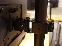Vertical mounted dual monitor base, with 2x 17" dell monitor + arm for dual monitors horizontal + 2de voet - afbeelding 4 van  4