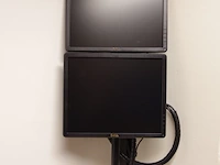 Vertical mounted dual monitor base, with 2x 17" dell monitor - afbeelding 1 van  3