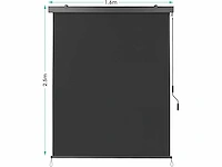 Verticale balkonluifel, 160x250cm - grijs - afbeelding 3 van  5