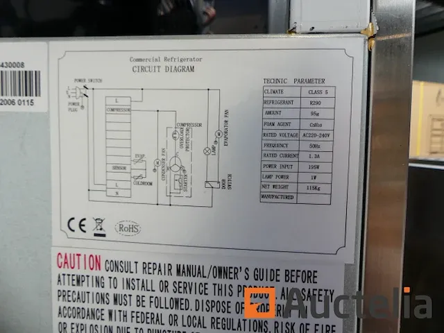 Verticale koelkast op wielen afi collin aaf6p-gc - afbeelding 4 van  10