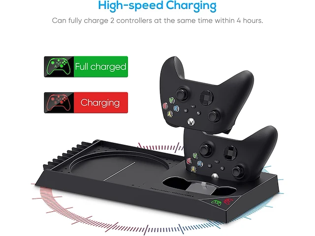 Verticale koelstandaard compatibel met xbox series x - afbeelding 2 van  5