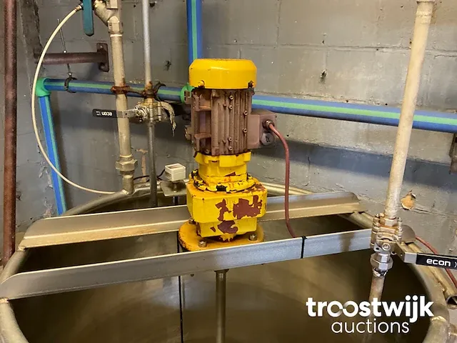 Verticale rvs verfmengtank - afbeelding 3 van  5