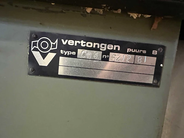 Vertongen - c630 - thicknessers - 1981 - afbeelding 8 van  8