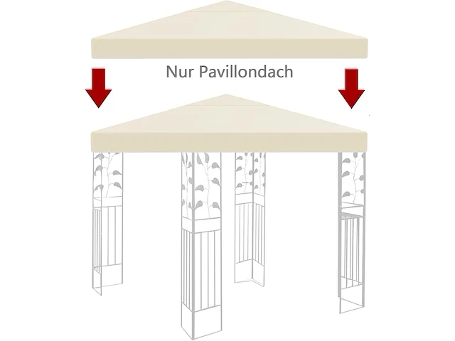 Vervangend dak, paviljoen, 3 x 3 m - afbeelding 3 van  3