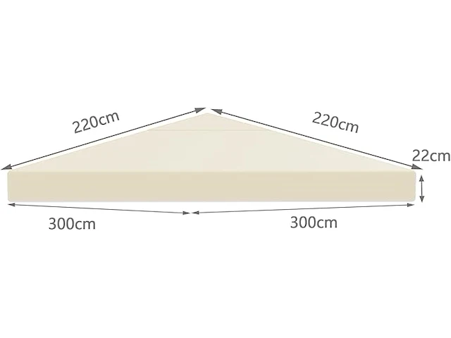 Vervangend dak, paviljoen, 3 x 3 m - afbeelding 2 van  3