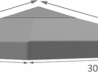 Vervangend dak paviljoen, 3 x 3 m - afbeelding 2 van  3
