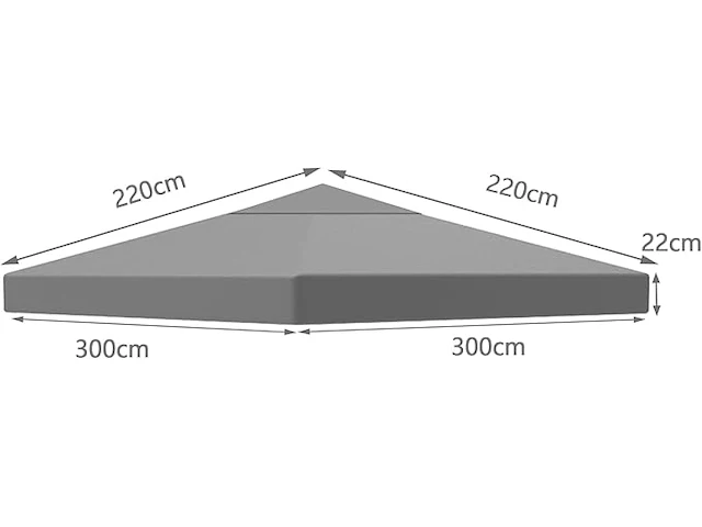 Vervangend dak paviljoen, 3 x 3 m - afbeelding 2 van  3