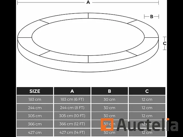 Vervangend trampoline veiligheidskussen - afbeelding 7 van  8