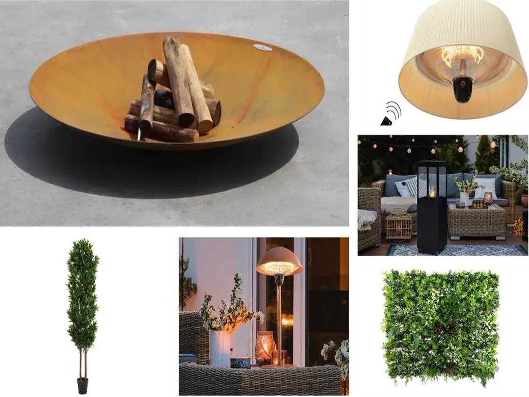 Verwarmers, barkrukken, lichtsnoeren & kunstplanten - beselare - 09/03/2024
