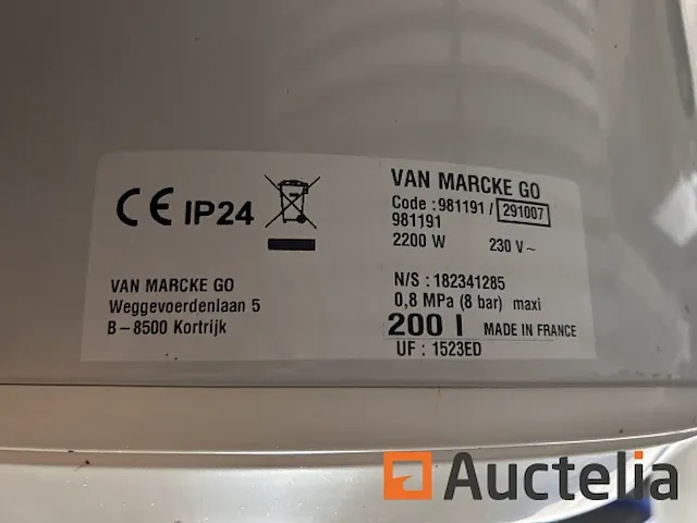 Verwarmingsketel 200l van marcke go 291007 - afbeelding 5 van  5