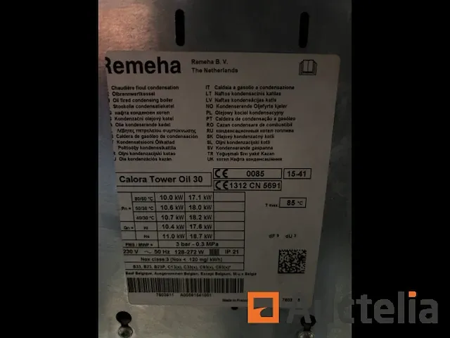 Verwarmingsketel cr remeha calora tower oil 30 - afbeelding 4 van  8