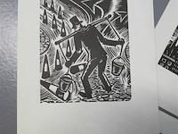 Verzameling gravures frans masereel hamburg ± 20x16 - afbeelding 3 van  7