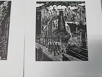 Verzameling gravures frans masereel hamburg ± 20x16 - afbeelding 5 van  7