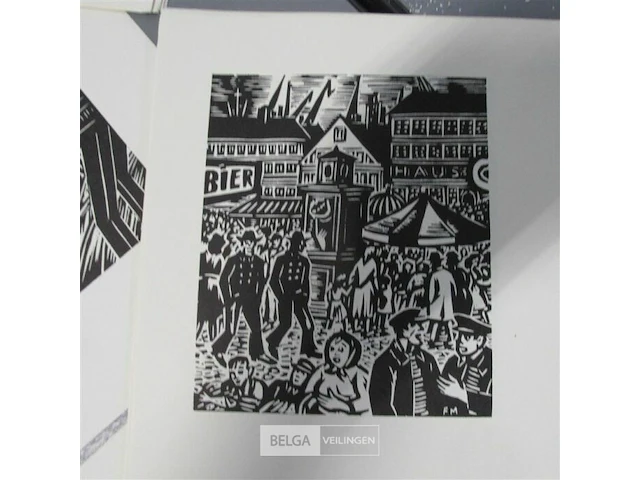 Verzameling gravures frans masereel hamburg ± 20x16 - afbeelding 6 van  7