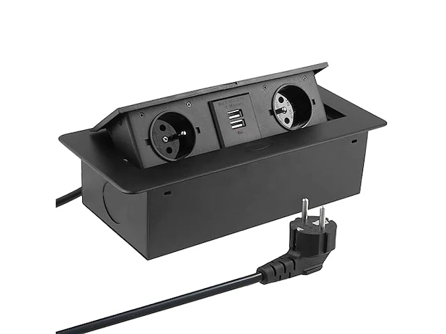 Verzinkbare verdeeldoos met stekkers en usb - afbeelding 1 van  4