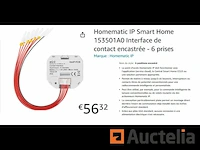 Verzonken contactinterface - 6 kanalen homematic ip smart home 153501a0 - afbeelding 1 van  2