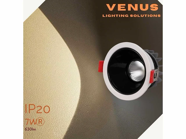 Verzonken inbouwspot – zwart/wit (50x) - afbeelding 2 van  6