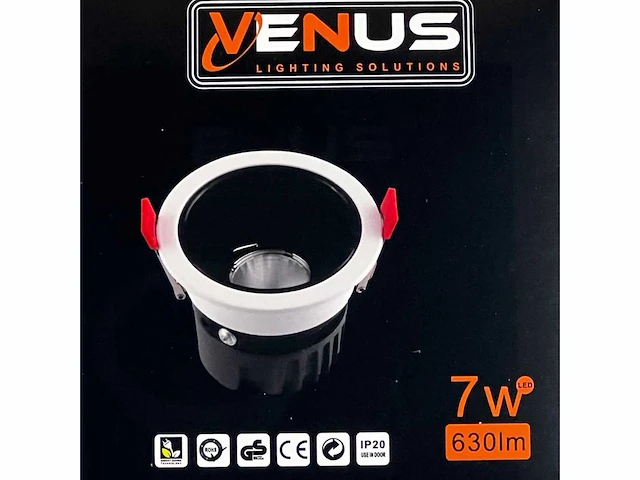 Verzonken inbouwspot – zwart/wit (50x) - afbeelding 6 van  6