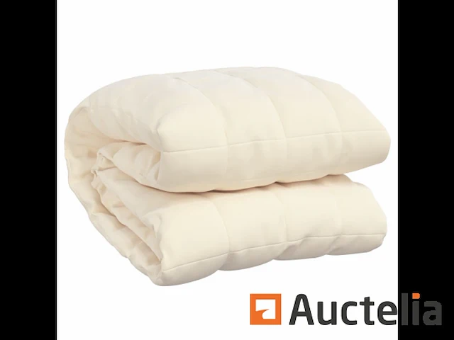 Verzwaringsdeken licht crème 138x200 cm 6 kg stof - afbeelding 2 van  3