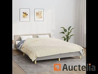 Verzwaringsdeken licht crème 220x235 cm 15 kg stof - afbeelding 1 van  4