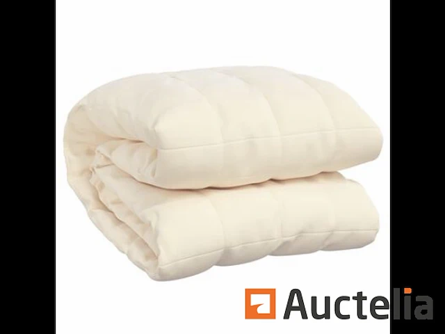 Verzwaringsdeken licht crème 220x235 cm 15 kg stof - afbeelding 3 van  4