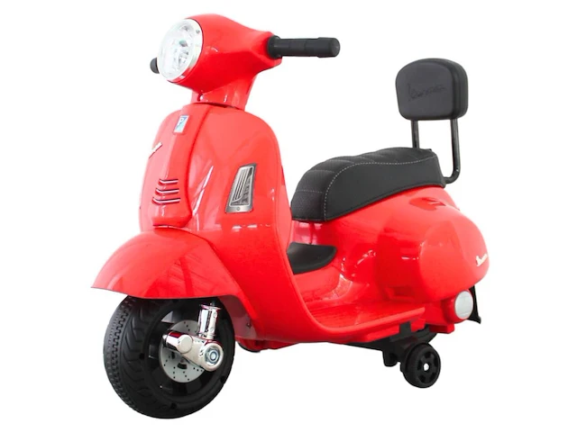 Vespa elektrische kindermotor 6v - 1 tot 3 jaar - rood - afbeelding 1 van  3