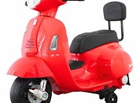 Vespa elektrische kindermotor 6v - 1 tot 3 jaar - rood - afbeelding 1 van  3