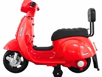 Vespa elektrische kindermotor 6v - 1 tot 3 jaar - rood - afbeelding 2 van  3