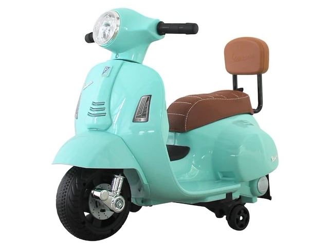 Vespa gts mini elektrische kinderscooter 6v - blauw - afbeelding 1 van  8