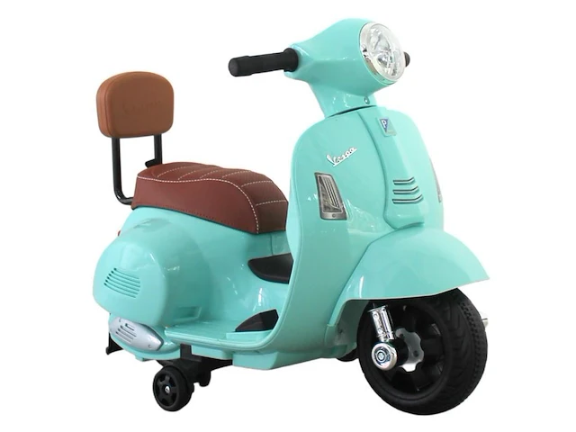 Vespa gts mini elektrische kinderscooter 6v - blauw - afbeelding 2 van  8