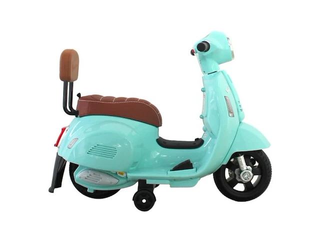 Vespa gts mini elektrische kinderscooter 6v - blauw - afbeelding 3 van  8
